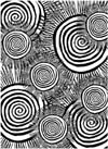 SPIRAL SUNBURST background rubber stamp