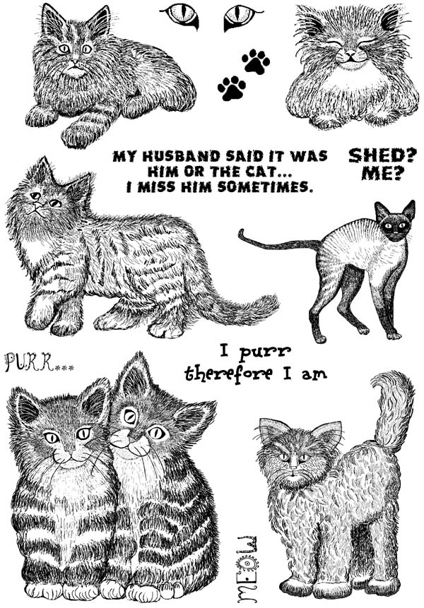 CATS Vol. 1 unmounted rubber stamp sheet
