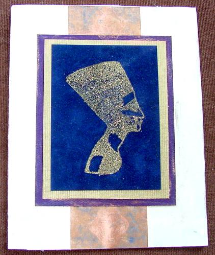 Egyptian Nefertiti card by Melanie Caddell