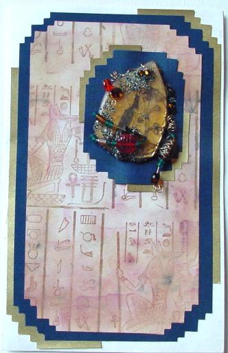 Egyptian Hieroglyphs card by Melanie Caddell