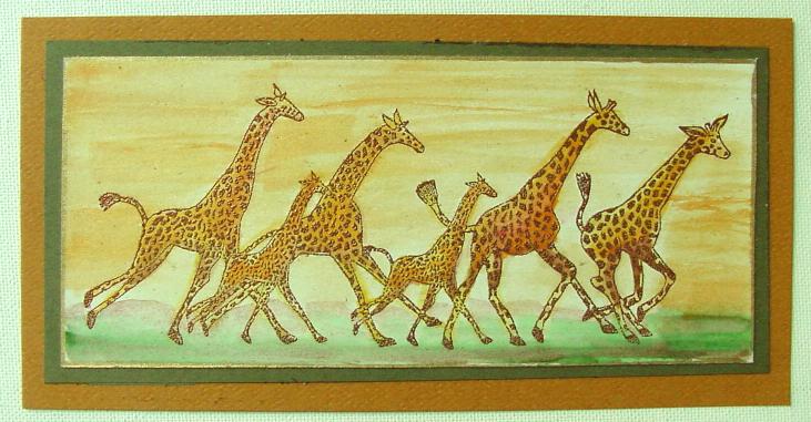 Running Giraffe card by Melanie Caddell