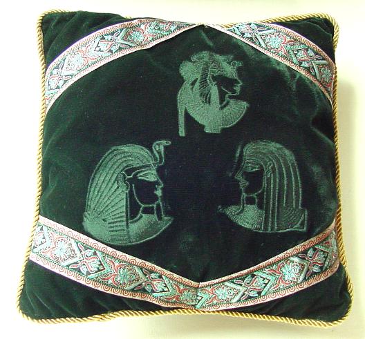 Egyptian Velvet Pillow by Melanie Caddell